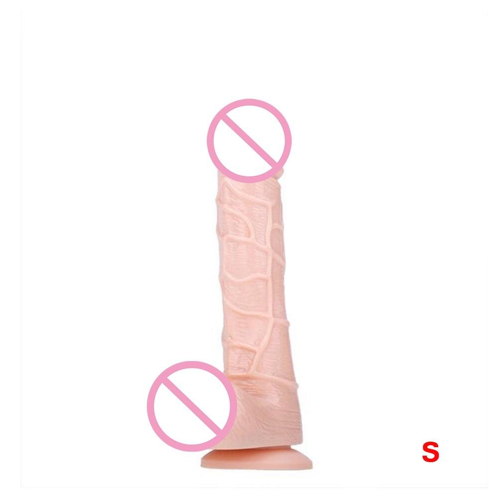 Female Silicone Masturbation Stimulate Women Manually Dildo Strong Suction Cup Sex Toys - buysextoyth