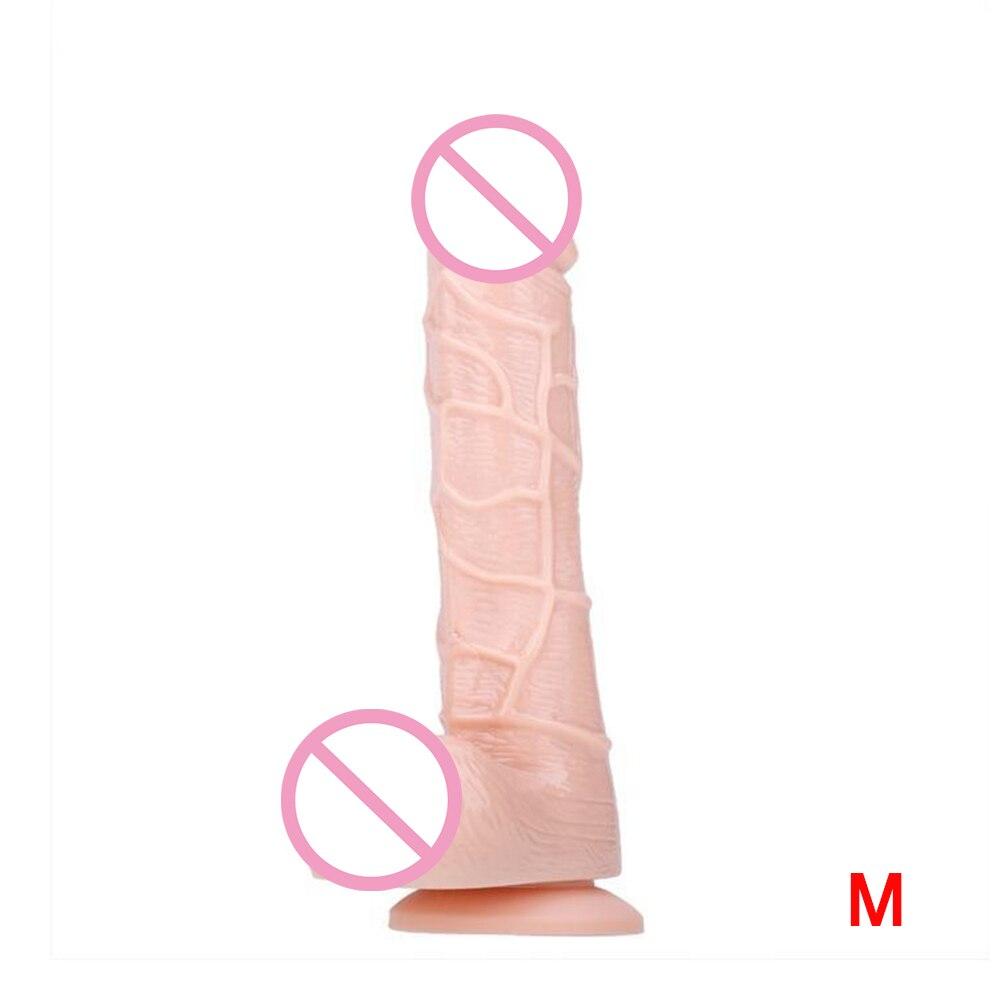 Female Silicone Masturbation Stimulate Women Manually Dildo Strong Suction Cup Sex Toys - buysextoyth