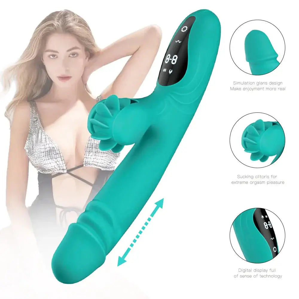 Female vibrator. Tongue wheel licking and pressing. high-frequency telescopic. intelligent touch control. intelligent heating. - buysextoyth