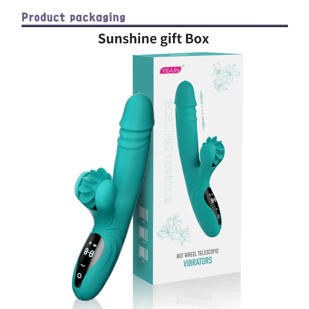 Female vibrator. Tongue wheel licking and pressing. high-frequency telescopic. intelligent touch control. intelligent heating. - buysextoyth