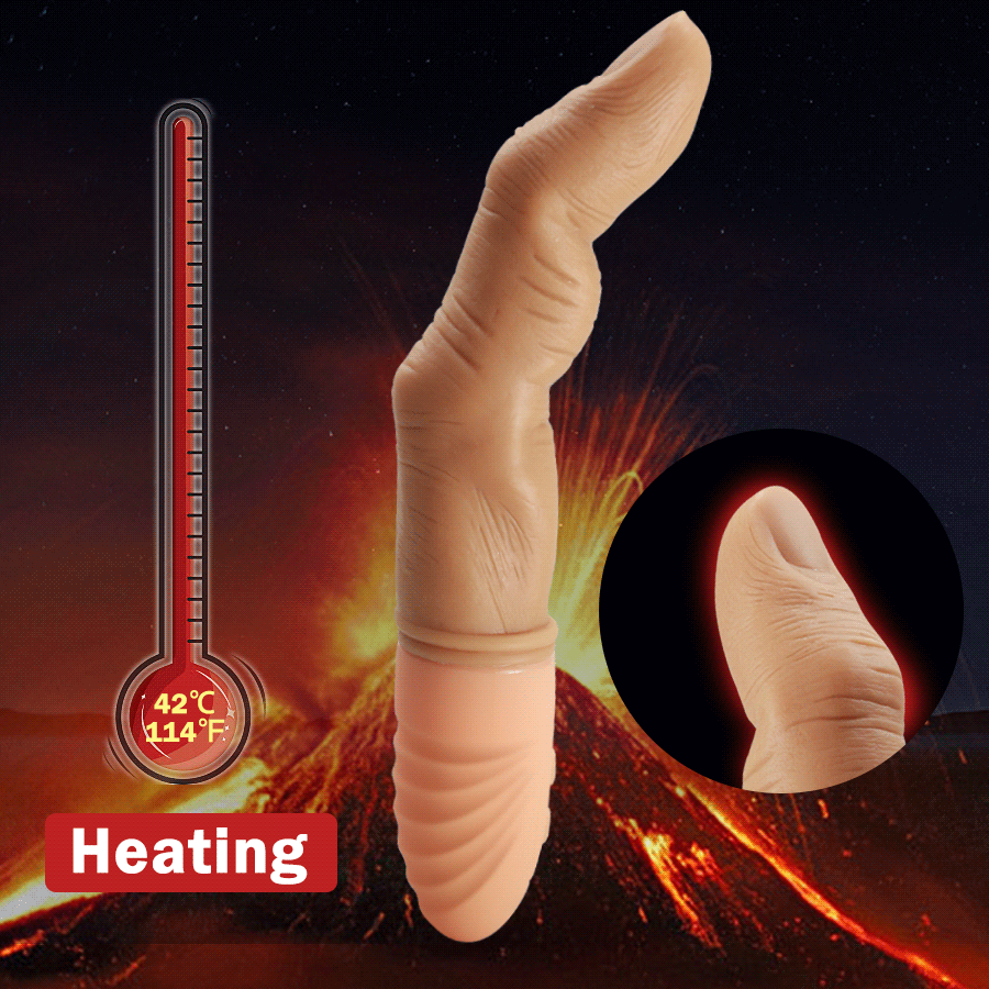 ที่มีประสิทธิภาพ Finger Vibrator สำหรับผู้หญิง G Spot กระตุ้นช่องคลอดเครื่องนวดความร้อนซิลิโคนนิ้วมือ Dildo Masturbator ของเล่นสำหรับผู้ใหญ่ - buysextoyth