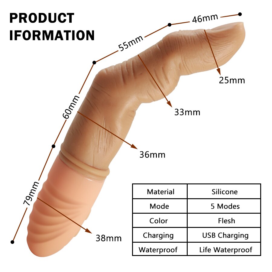 ที่มีประสิทธิภาพ Finger Vibrator สำหรับผู้หญิง G Spot กระตุ้นช่องคลอดเครื่องนวดความร้อนซิลิโคนนิ้วมือ Dildo Masturbator ของเล่นสำหรับผู้ใหญ่ - buysextoyth