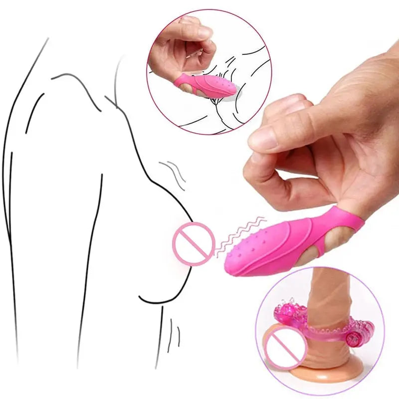 Finger Vibrator Massage Clitoris Nipple G Spot Stimulator Adult Erotic Lesbian Sex Toys for Woman Men Gay Masturbator Products - buysextoyth