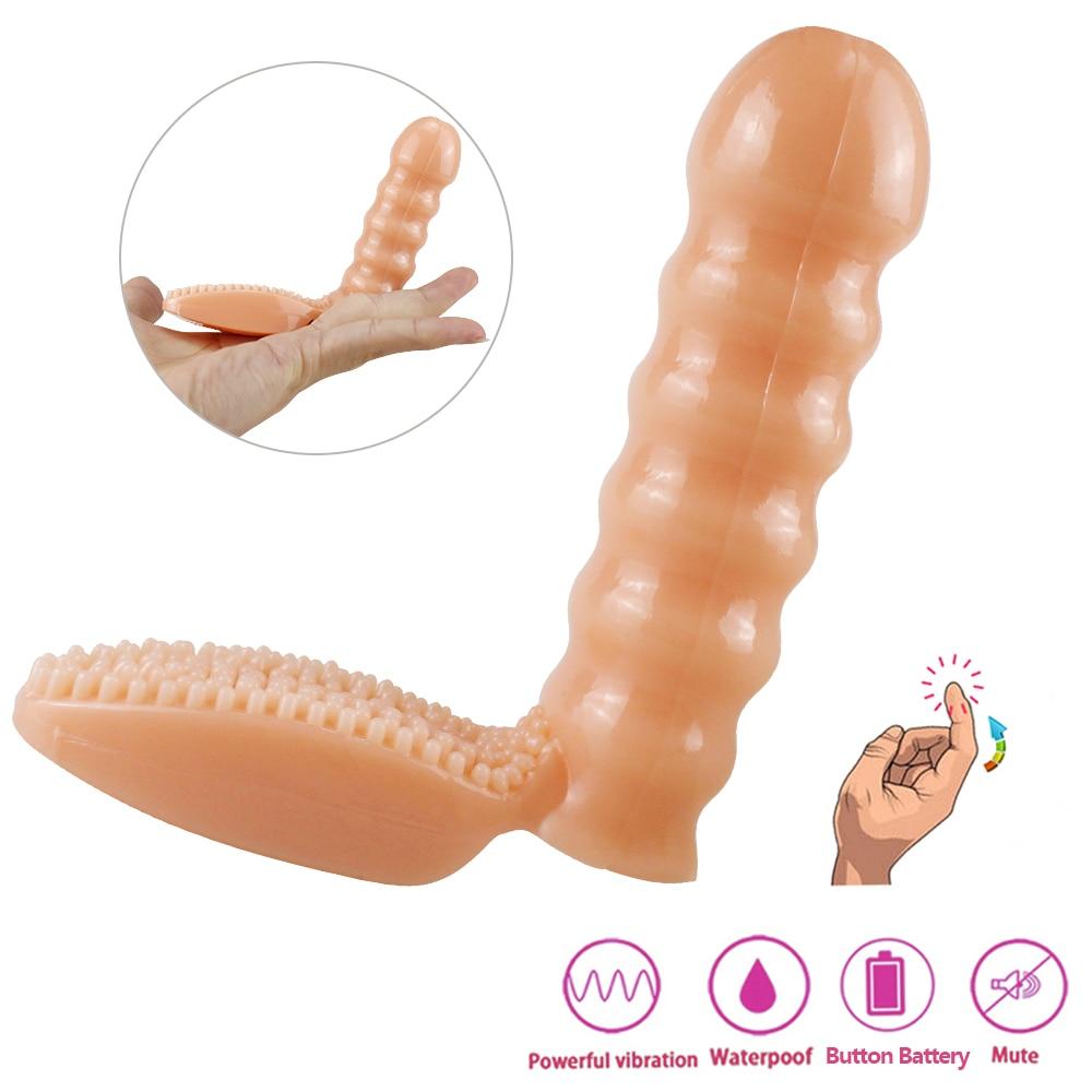 Finger Vibrators Clitoris Stimulation Sex Toys For Woman Brush Vibrating Finger Sleeve G Spot Massager Adult Sex Product - buysextoyth