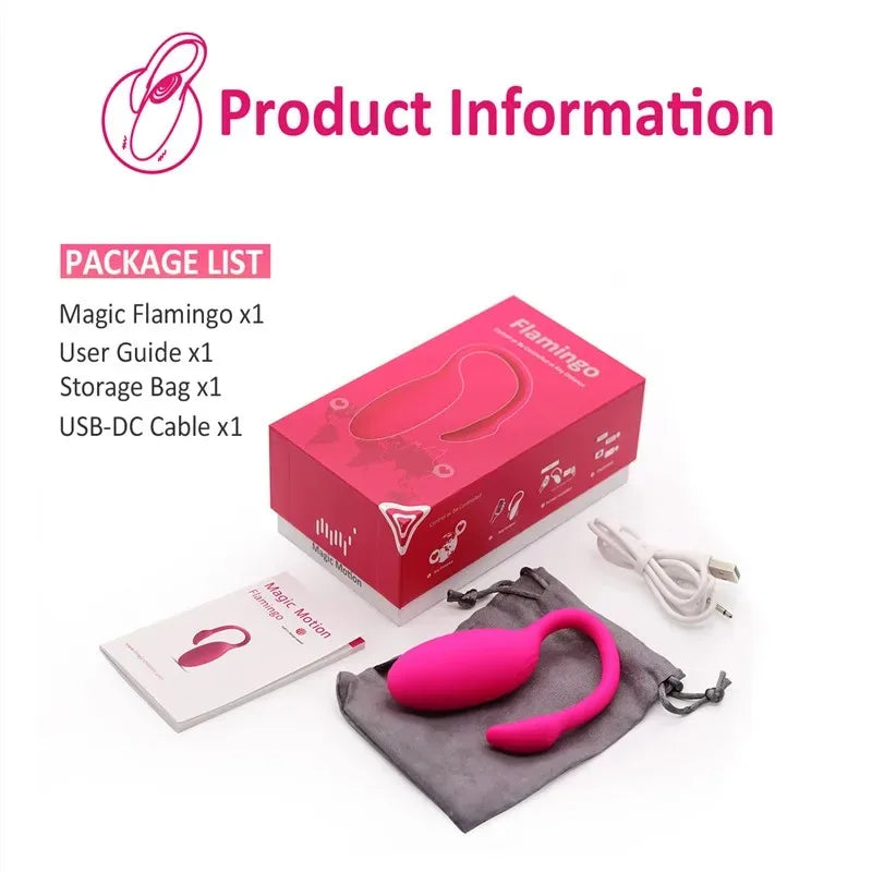 Flamingo APP Bluetooth Egg Vibrator Sex Toy for Woman Clitoris Stimulation Vagina Massager Vibrating Ball Magic Motion Vibrator - buysextoyth