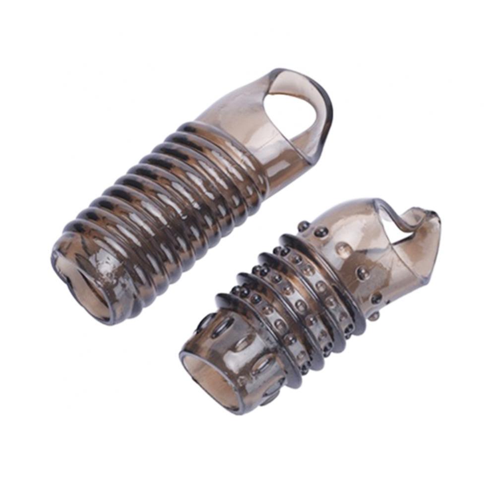 Flexible Penis Extender Sleeve Condoms Thread Penis Sleeve Extension Scrotum Ring Sex Toys Delay Ejaculation Cock Ring Sex Toy - buysextoyth