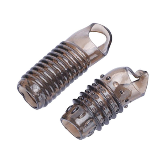 Flexible Penis Extender Sleeve Condoms Thread Penis Sleeve Extension Scrotum Ring Sex Toys Delay Ejaculation Cock Ring Sex Toy - buysextoyth