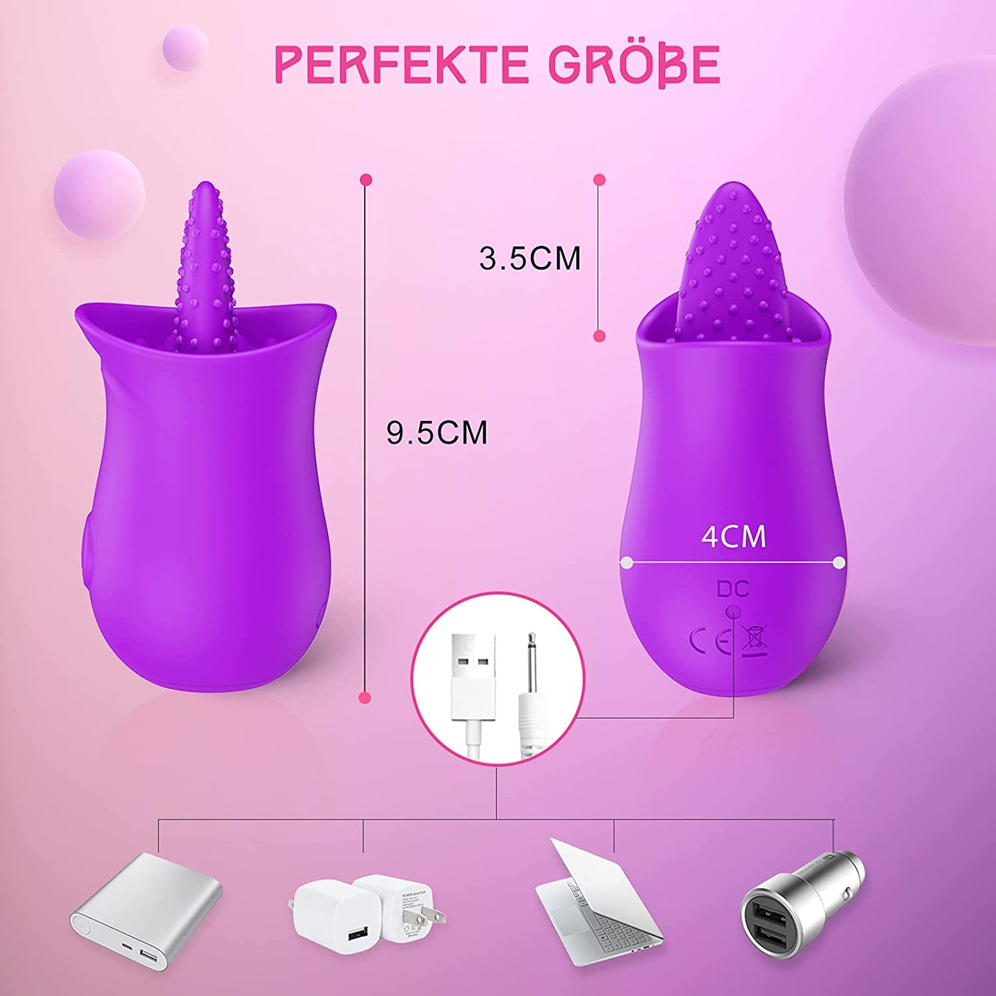 G Spot Silicone Vibrator with Tongue Licking Nipple Stimulator with 10  Levels Sex Toys with Powerful Motor Sex Toys for Women - buysextoyth