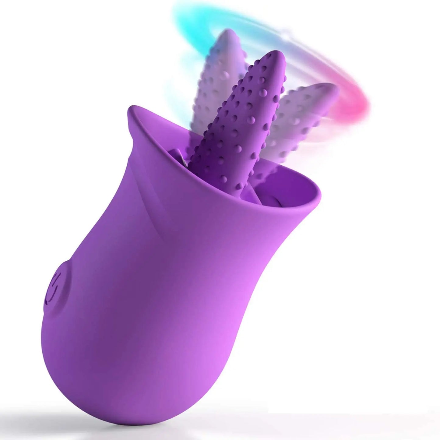 G Spot Silicone Vibrator with Tongue Licking Nipple Stimulator with 10  Levels Sex Toys with Powerful Motor Sex Toys for Women 33sextoys