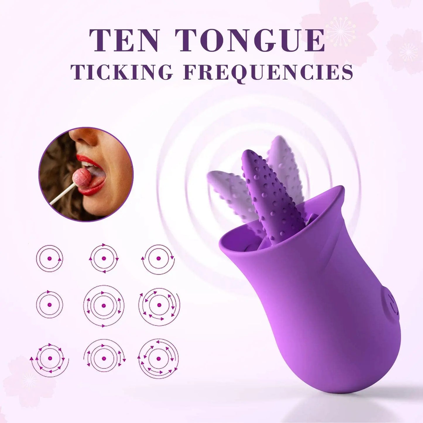 G Spot Silicone Vibrator with Tongue Licking Nipple Stimulator with 10  Levels Sex Toys with Powerful Motor Sex Toys for Women 33sextoys
