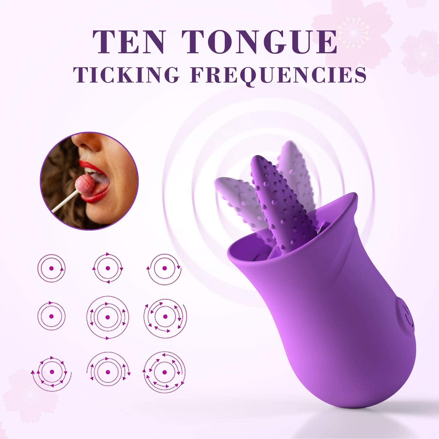 G Spot Silicone Vibrator with Tongue Licking Nipple Stimulator with 10  Levels Sex Toys with Powerful Motor Sex Toys for Women - buysextoyth