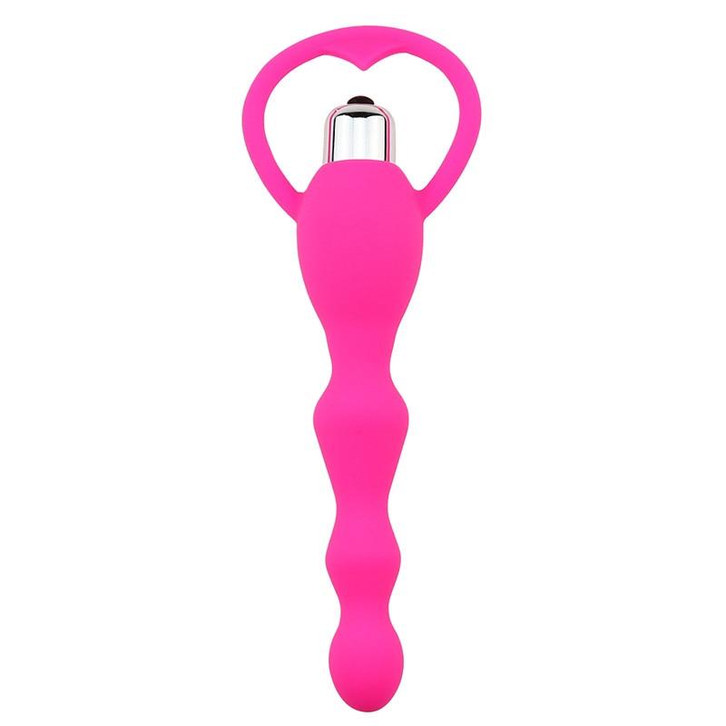 G Spot Vibrating Dildo Anal Plug Butt Prostate Massage Soft Beads Vibrator Sex Toys for Couples Silicone Adult Erotic Products - buysextoyth