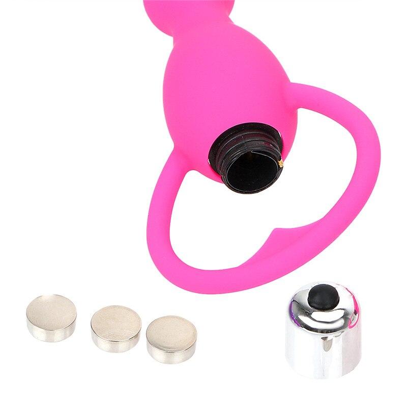 G Spot Vibrating Dildo Anal Plug Butt Prostate Massage Soft Beads Vibrator Sex Toys for Couples Silicone Adult Erotic Products - buysextoyth