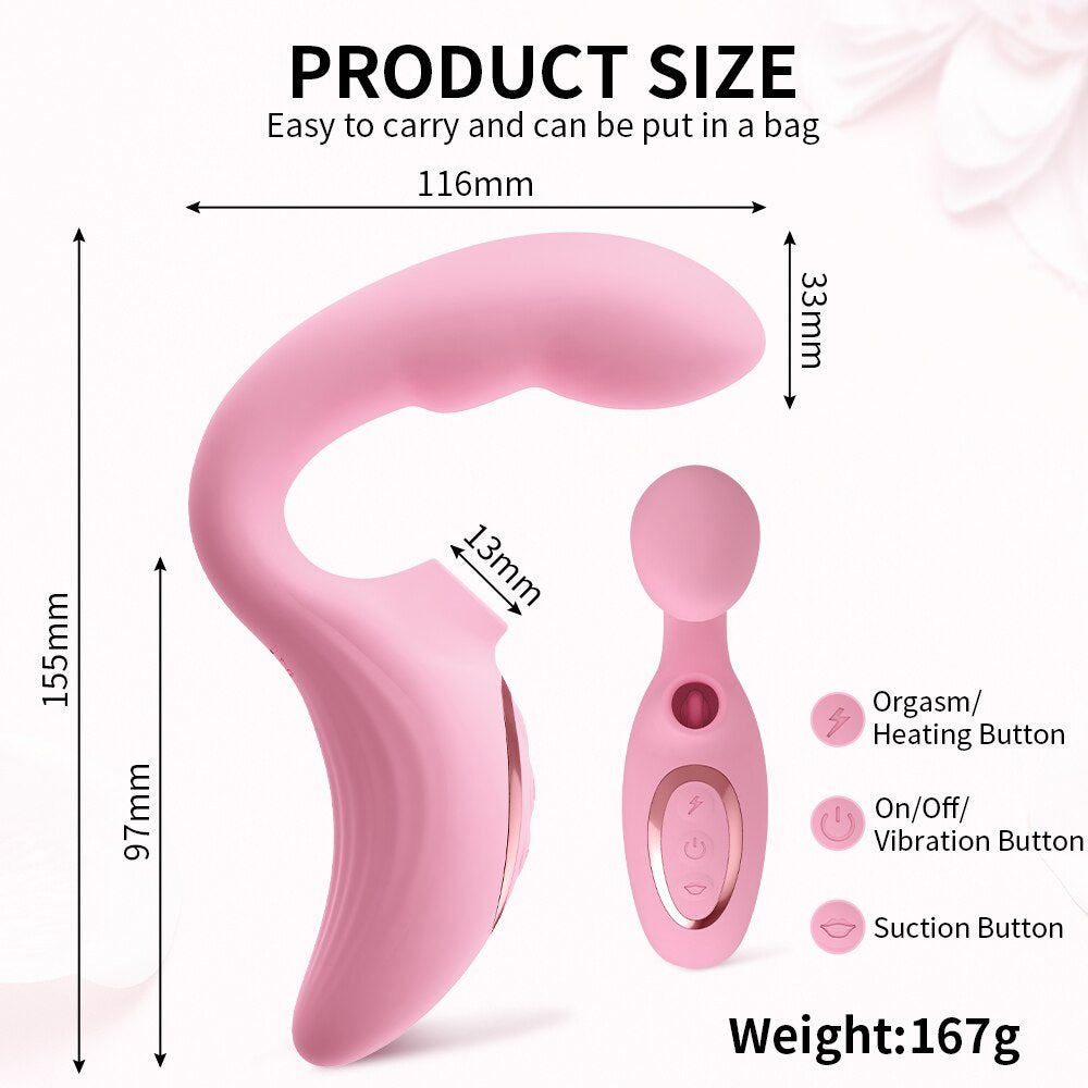 G Spot clitoral sucking vibrator dildo เครื่องกระตุ้นช่องคลอดแบบสั่นพร้อมเครื่องนวดทางทวารหนัก5 + 10โหมดเซ็กซ์ทอยผู้ใหญ่สำหรับผู้หญิงคู่รัก - buysextoyth