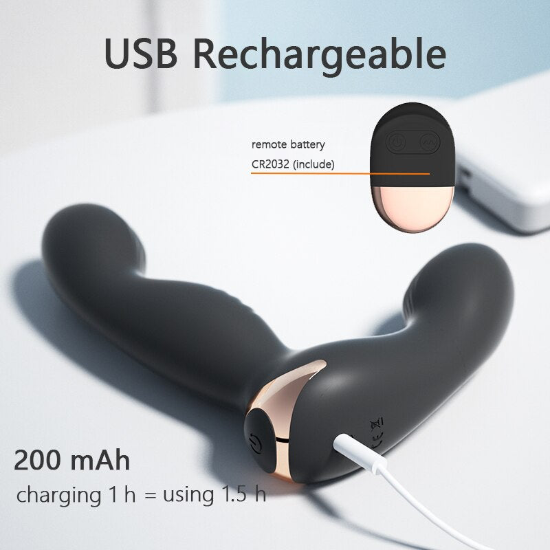 Gelugee Anal Plug Vibrator Prostate Massager ซิลิโคนเพศของเล่นสำหรับผู้ชาย Butt ปลั๊กรีโมทไร้สาย10โหมดเกย์เซ็กซี่ผลิตภัณฑ์ - buysextoyth