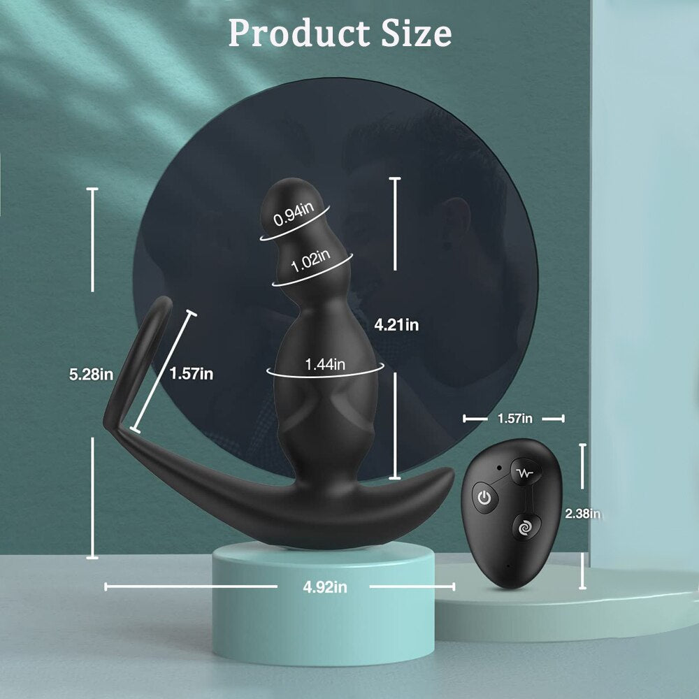 Gelugee App Anal Plug Vibrator เซ็กซ์ทอยสำหรับชาย Prostate Massager 360องศากระตุ้นชาย Buttplug ด้วยแหวน Cock - buysextoyth