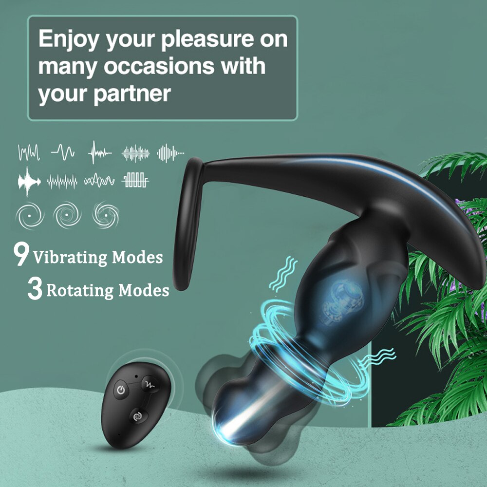 Gelugee App Anal Plug Vibrator เซ็กซ์ทอยสำหรับชาย Prostate Massager 360องศากระตุ้นชาย Buttplug ด้วยแหวน Cock - buysextoyth