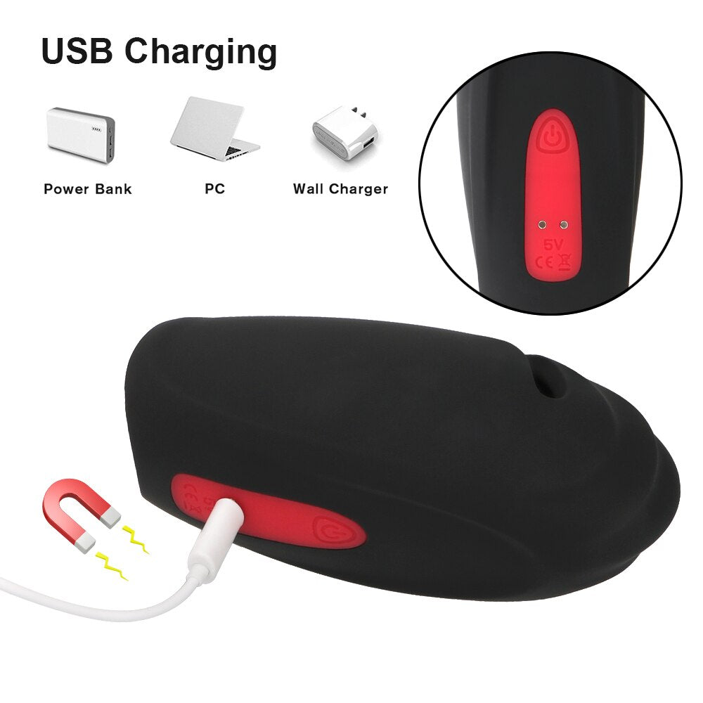 Glans Massager Blowjob Strength Stamina Training Male Masturbator 9 Modes Penis Cock Trainer Sex Toys for Men Strong Vibrator - buysextoyth