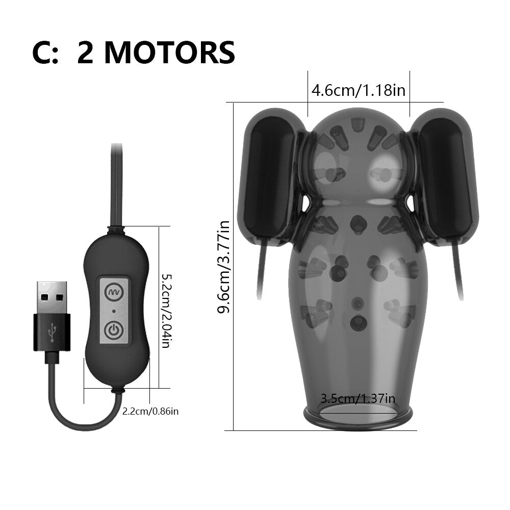 ที่มีประสิทธิภาพ Glans Vibrator ชาย Penis Trainer แขนเซ็กซ์ทอยสำหรับชายอวัยวะเพศชาย Delay Ejaculation ชาย Masturbation 20ความเร็ว - buysextoyth