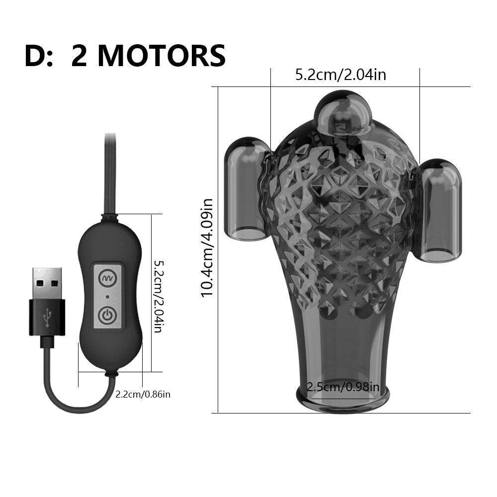 ที่มีประสิทธิภาพ Glans Vibrator ชาย Penis Trainer แขนเซ็กซ์ทอยสำหรับชายอวัยวะเพศชาย Delay Ejaculation ชาย Masturbation 20ความเร็ว - buysextoyth