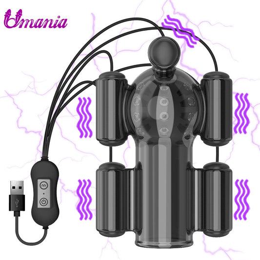 ที่มีประสิทธิภาพ Glans Vibrator ชาย Penis Trainer แขนเซ็กซ์ทอยสำหรับชายอวัยวะเพศชาย Delay Ejaculation ชาย Masturbation 20ความเร็ว - buysextoyth