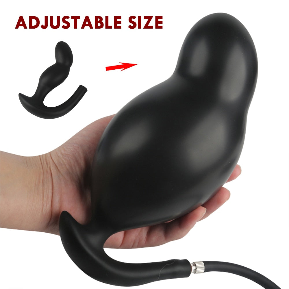 Go Out Double Layer Inflated Super Big Anal Plug Dildo Pump Butt Plug Anal Dilator Prostate Massage Extender Dilatador Sex Toys - buysextoyth
