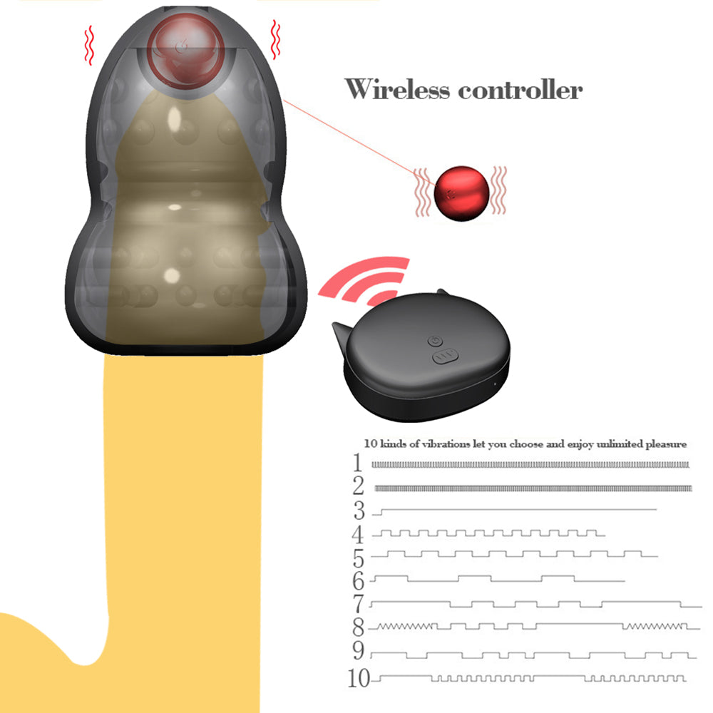 Remote Control Glans Vibrators Male Masturbation Adult Sex Toy for Men Glans Trainer Male Delay Lasting Trainer Vibrators - buysextoyth