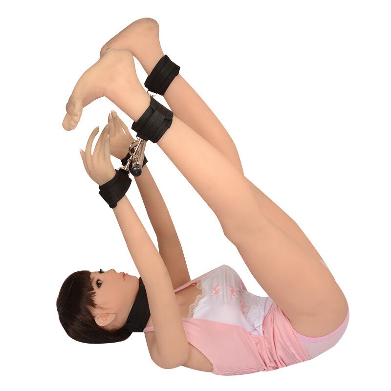 Sex Toys for Woman Bdsm Bondage Set Metal Butt Plug Nylon Restraint Belt Steel Pipe Erotic Handcuffs Adult Flirt Games - buysextoyth