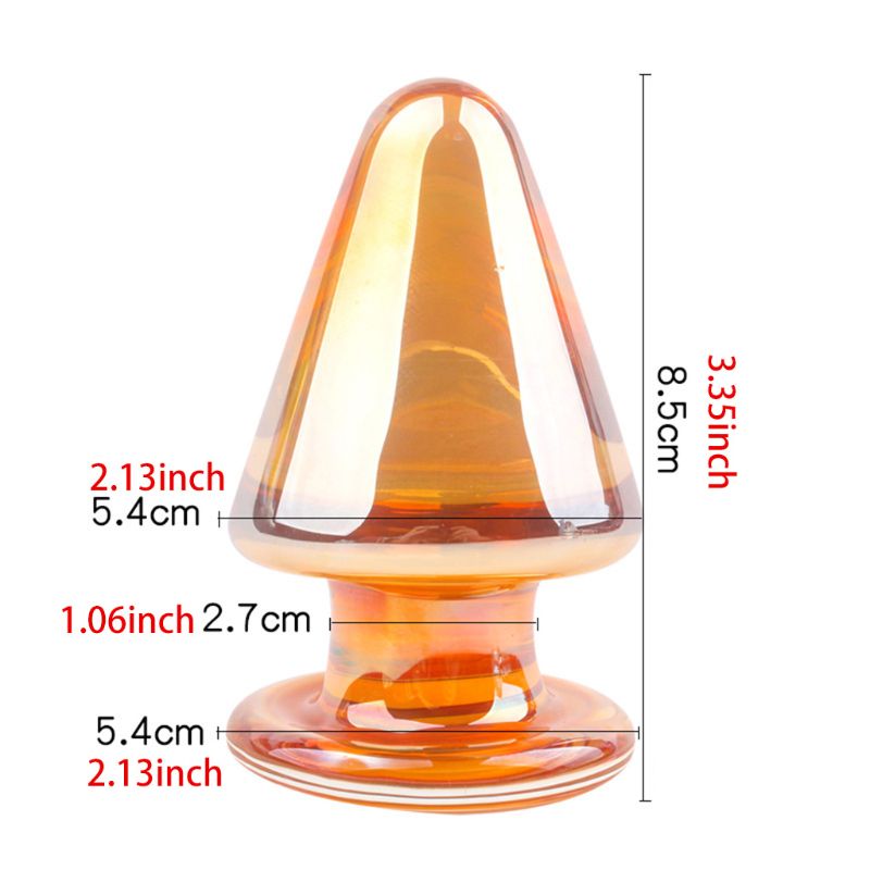 Transparent Butt Plug Waterproof Women Glass Massager Stimulation Adult Sex Toy 8.5 X 5.4cm - buysextoyth