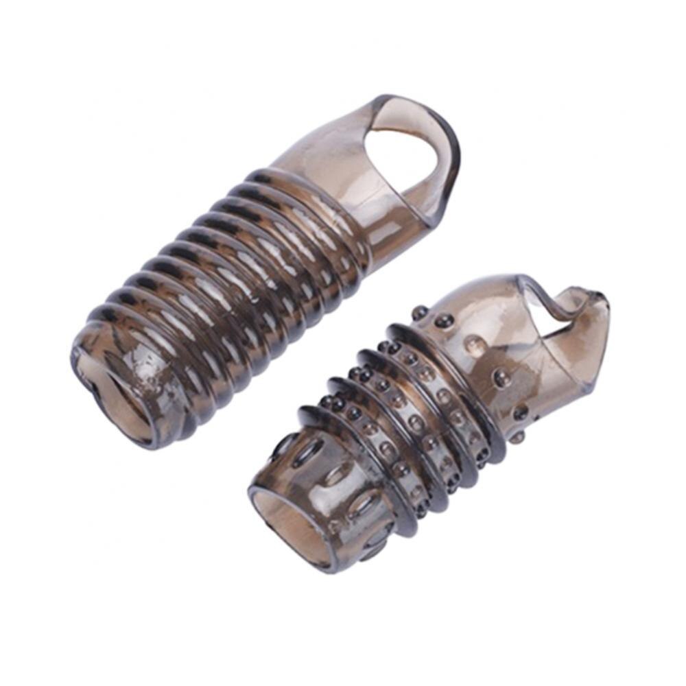 Flexible Penis Extender Sleeve Condoms Thread Penis Sleeve Extension Scrotum Ring Sex Toys Delay Ejaculation Cock Ring Sex Toy - buysextoyth