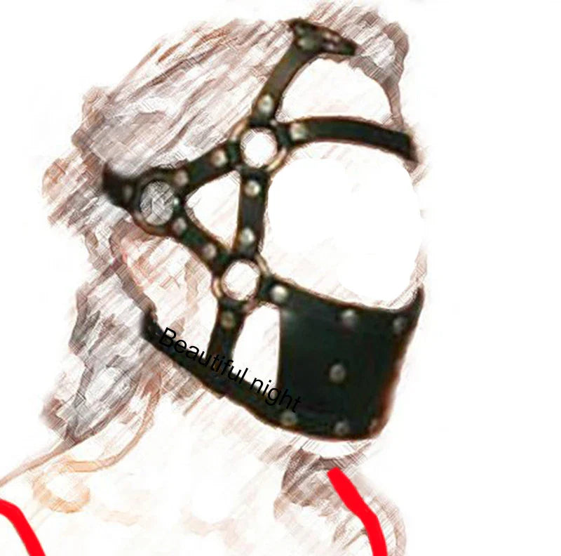 Ring/Spider/Ball Gag BDSM Leather Cover Mouth Mask Bondage. Muzzle Blindfold Restraints.SM Sex Toys For Couples - buysextoyth