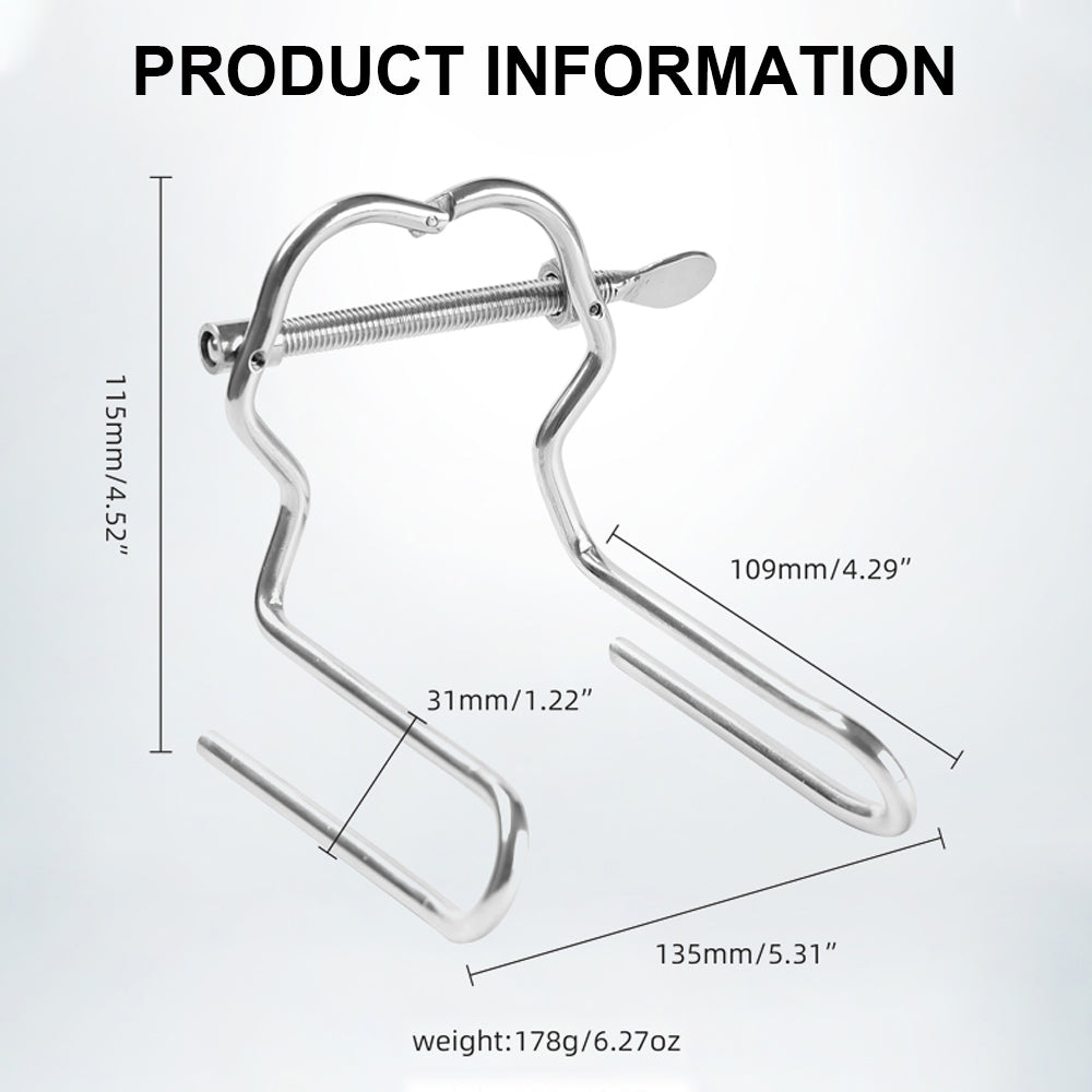 Adjustable Stainless Steel Anal Expander Vaginal Speculum BDSM Slave Anus Pussy Dilator Anal Toys Anal Vagina Enema Sex Products - buysextoyth