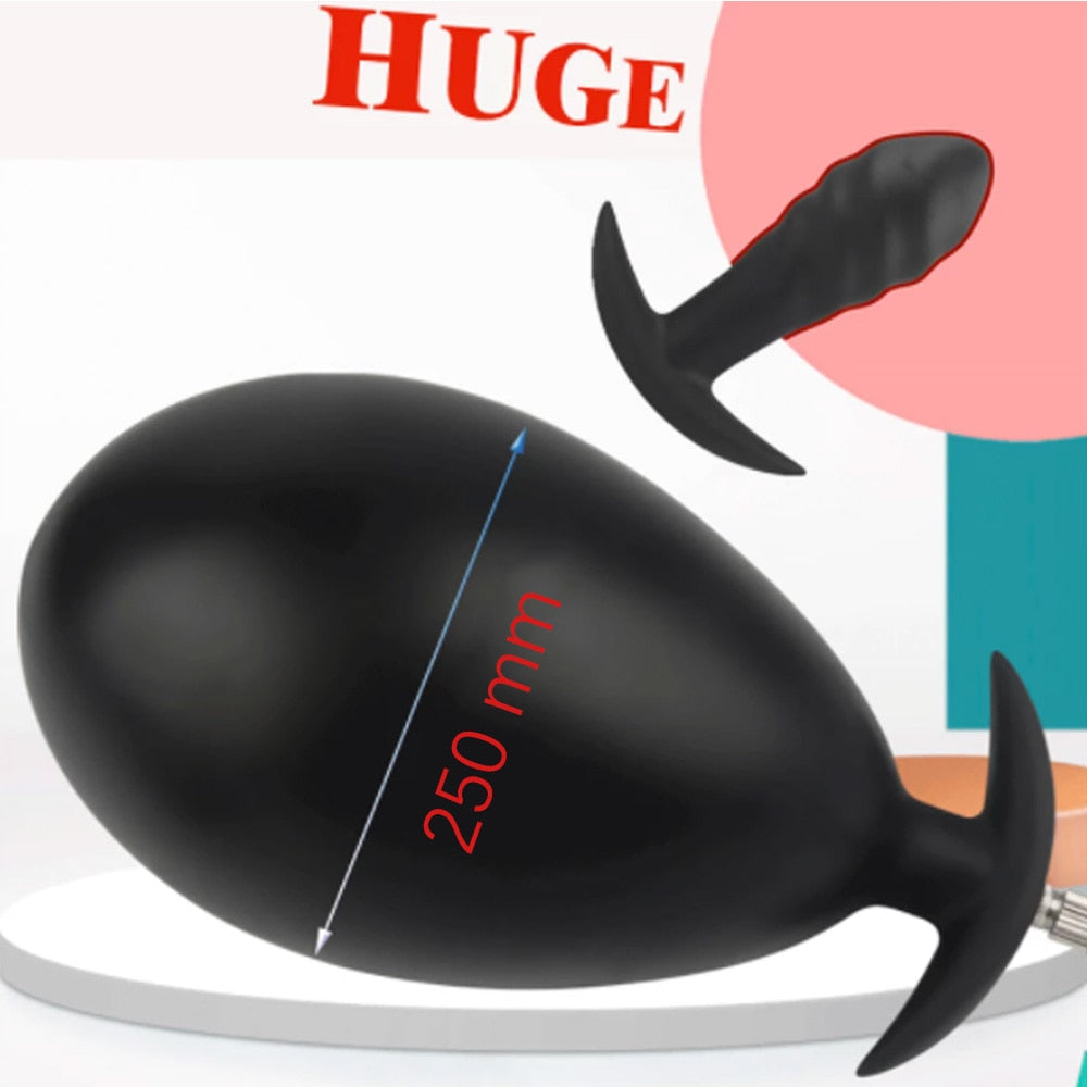 Inflatable 250MM Super Large Silicone Anus Dilator Anal Plug Dildo Pump Women Sex Toys Butt Vagina Stimulate Prostate Massage 18 - buysextoyth