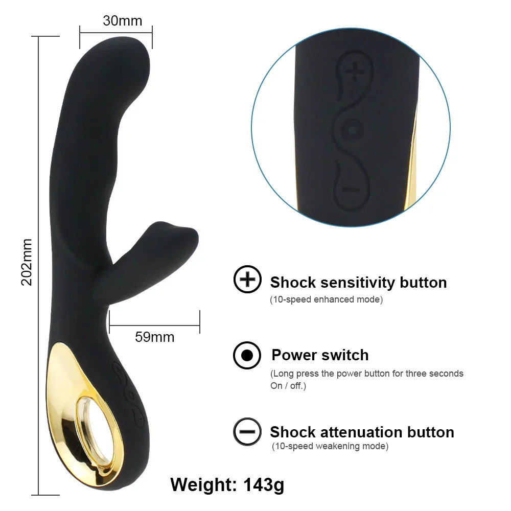 G Spot Rabbit Dildo Vibrator Orgasm Adult Toys USB Charging Powerful Masturbation Sex Toy for Women Waterproof Adult Sex Product - buysextoyth