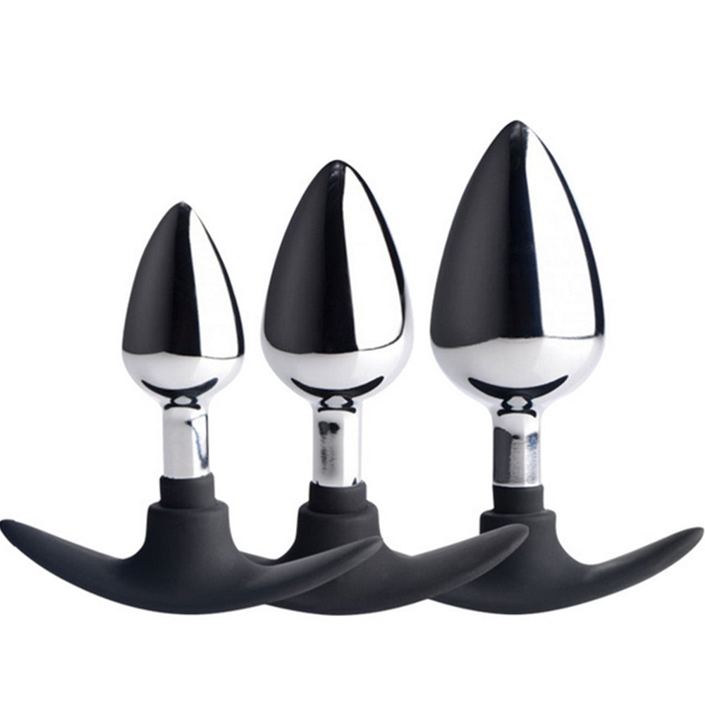 VETIRY Stainless Steel Butt Plug Anal Massager Spiral Beads Stimulation Thread Anal Plug Anus Sex Toy for Women Men SM Products - buysextoyth