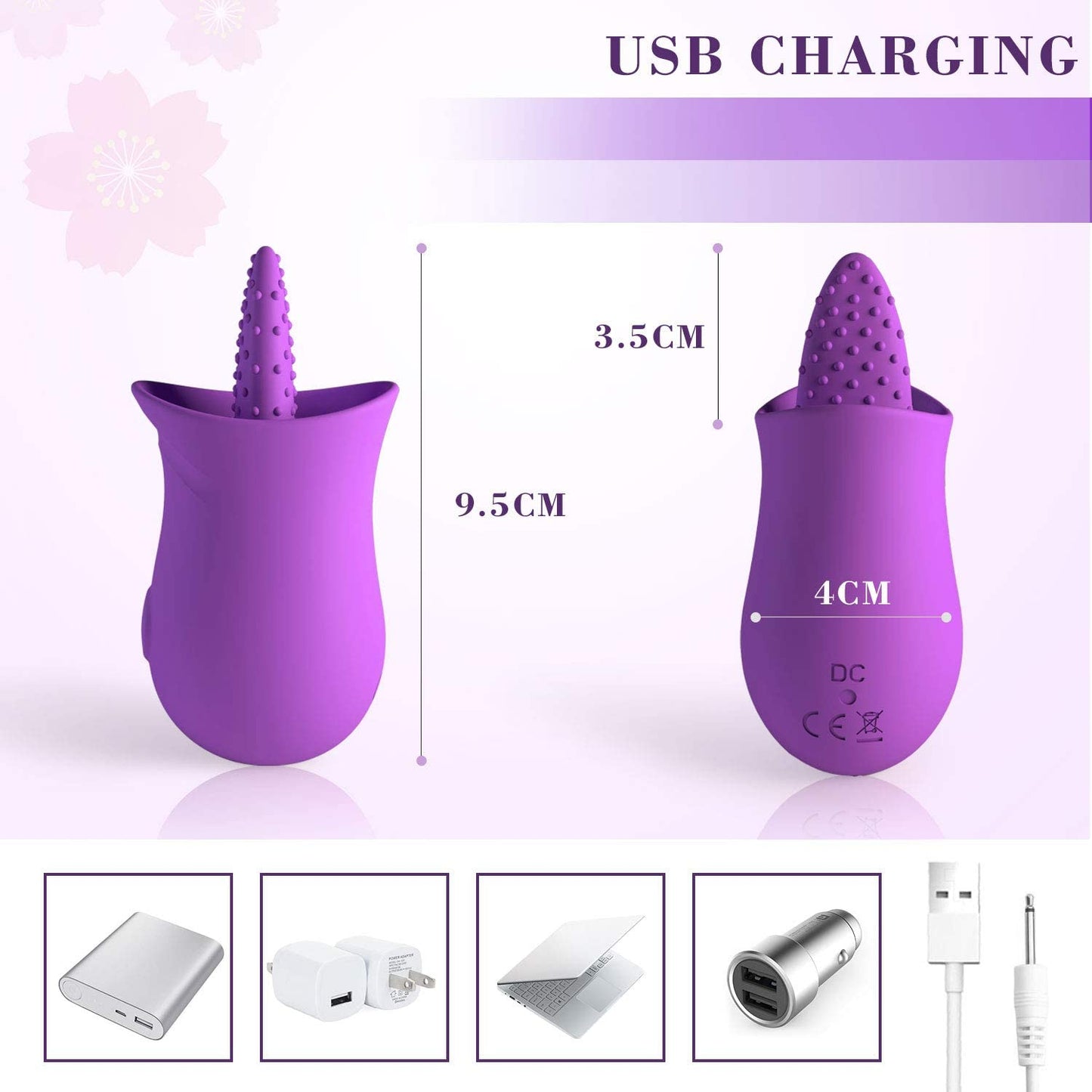 G Spot Silicone Vibrator with Tongue Licking Nipple Stimulator with 10  Levels Sex Toys with Powerful Motor Sex Toys for Women - buysextoyth