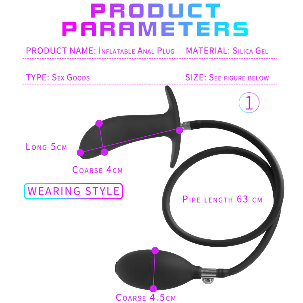 Expandable Prostate Massager Butt Plug Adult Sex Toys Inflatable Silicon Huge Big Anal Plug Anal Dildo Pump Anal Dilator - buysextoyth