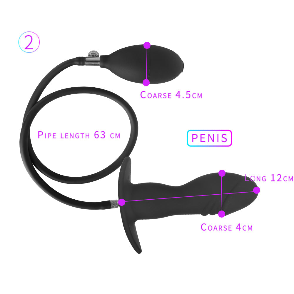 Expandable Prostate Massager Butt Plug Adult Sex Toys Inflatable Silicon Huge Big Anal Plug Anal Dildo Pump Anal Dilator - buysextoyth