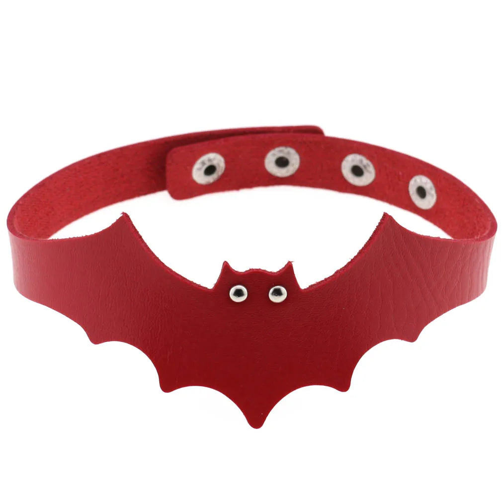 BDSM Punk Black Metal Tassel Red Choker Necklace Sexy Spiked Neck Strap Clavicle Collar Men Necklaces Halloween Women - buysextoyth