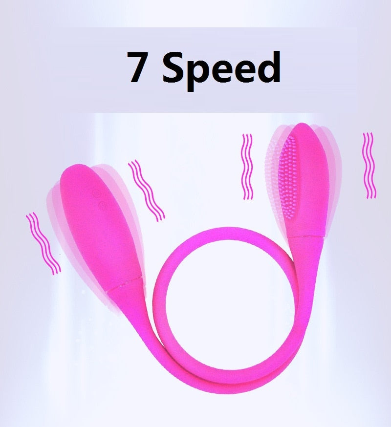 7 Speed Silicone Snaky Double Vibration USB Rechargeable G-spot Vibrator Bullet Adult Sex Products for Couple Toys - buysextoyth