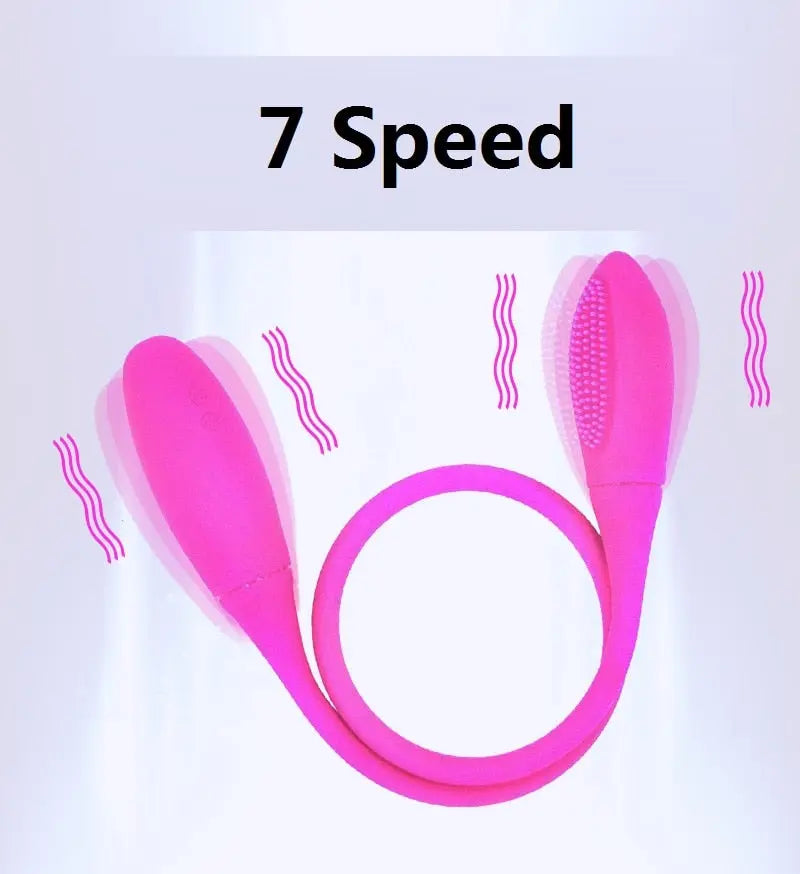 7 Speed Silicone Snaky Double Vibration USB Rechargeable G-spot Vibrator Bullet Adult Sex Products for Couple Toys 33sextoys