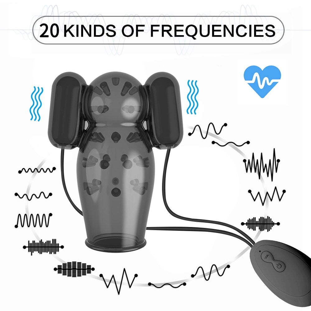 Sex Toys for Men Penis Trainer Glans Bullet Vibrator Penis Enhancement Delay Lasting Glans Trainer Erection Male Masturbation - buysextoyth