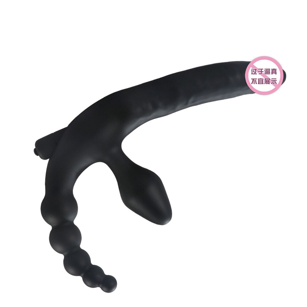 3 IN 1 Dildos Anal Plug Vibrators Sex Toys for Women Men Bondage Vagina Clitoris Stimulator Adult Chastity Accessories Sex Shop - buysextoyth