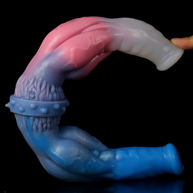 LUUK 40CM Super Long Double Head Horse and Dog Combination Kont Dildo Soft Liquid Silicone Anal Plug Sex Toys for Women Lesbian - buysextoyth