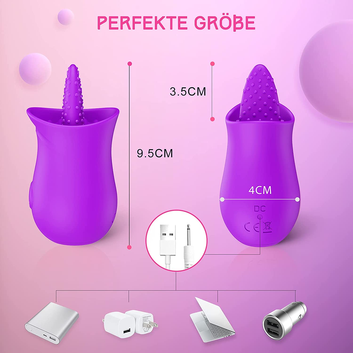 G Spot Silicone Vibrator with Tongue Licking Nipple Stimulator with 10  Levels Sex Toys with Powerful Motor Sex Toys for Women - buysextoyth
