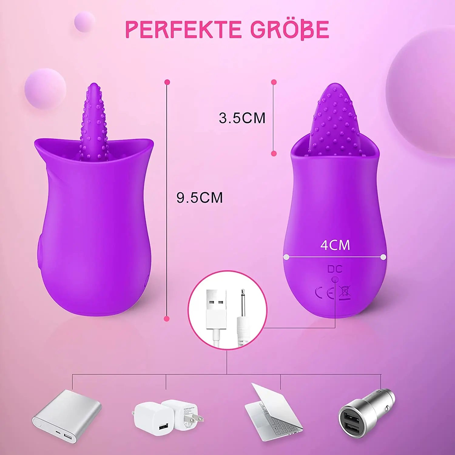 G Spot Silicone Vibrator with Tongue Licking Nipple Stimulator with 10  Levels Sex Toys with Powerful Motor Sex Toys for Women 33sextoys