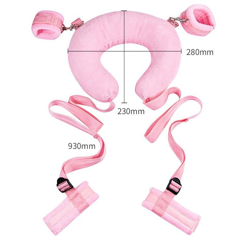 SM Bondage Restraints Slave Straps Pillow Sex Toys for Women Couples Handscuff Neck Ankle Cuffs Adult Games Sex Products - buysextoyth