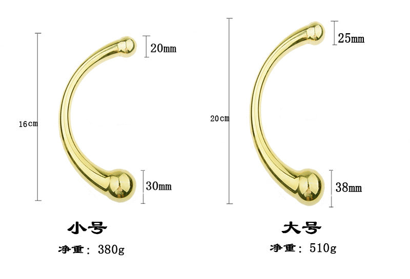 Double Ended Stainless Steel G Spot Wand Massage Stick Pure Metal Penis P-Spot Stimulator Anal Plug Dildo Sex Toy for Women Men - buysextoyth