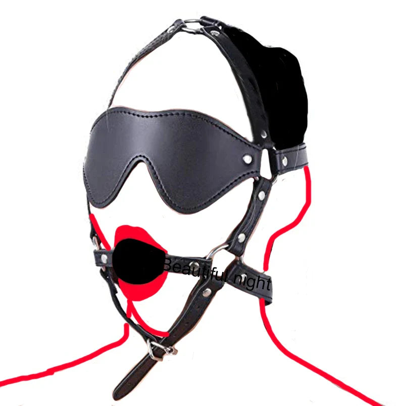Ring/Spider/Ball Gag BDSM Leather Cover Mouth Mask Bondage. Muzzle Blindfold Restraints.SM Sex Toys For Couples - buysextoyth