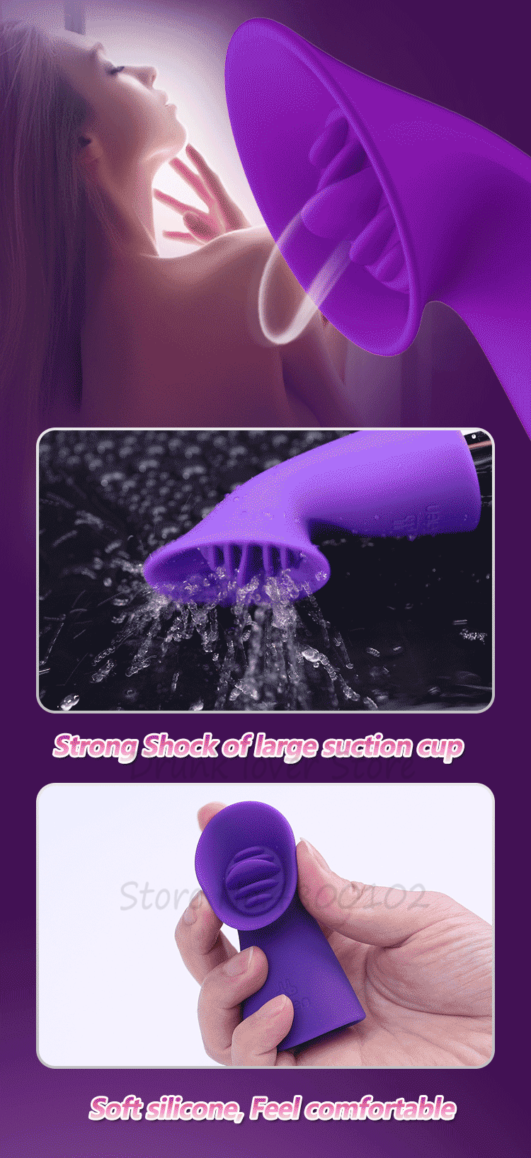 Leten Heating Clitoris Sucking G-spot Vibrator Erotic Sex Toys with 3 Head Nipple Oral Blowjob Stimulator Female Masturbation - buysextoyth